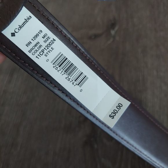 NWT Columbia Brown Belt Size Medium 34-36 - Picture 7 of 10
